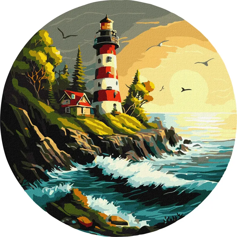 Картина за номерами - Маяк на узбережжі ©art_selena_ua