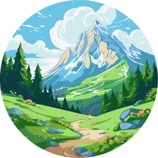 Картина по номерам - Зеленая долина ©art_selena_ua