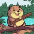 Painting by numbers - A cheerful beaver ©art_selena_ua