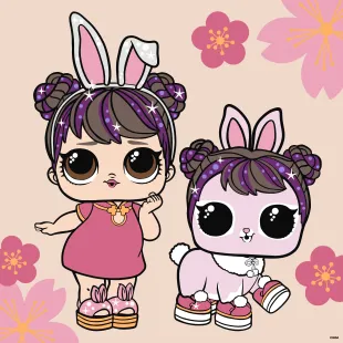 Картина за номерами - L.O.L. Surprise! Spring Bling Doll & Pet
