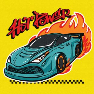Painting by numbers - Car racing