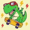 Painting by numbers - A cool dinosaur