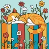 Картина за номерами - Котик на паркані ©art_selena_ua