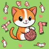 Painting by numbers - A cat and a ball (painting №1) ©art_selena_ua