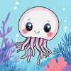 Painting by numbers - Summer. Jolly jellyfish ©art_selena_ua