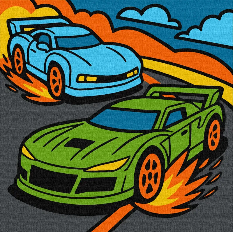 Painting by numbers - Hot races ©art_selena_ua