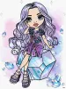 Картина по номерам - Rainbow High. Violet с голограммными стразами (AB)