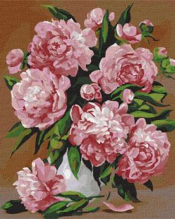 Painting by numbers - Imperial peonies 