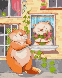 Картина за номерами - Тюльпани для коханої