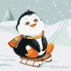 Картина за номерами - Зимове катання