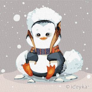 Картина по номерам - Маленький пингвинчик