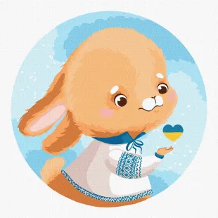 Картина за номерами - Зайчик ©Катерина Валерьїва
