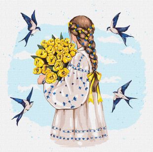 Картина за номерами - Букет тюльпанів ©Алла Березовська
