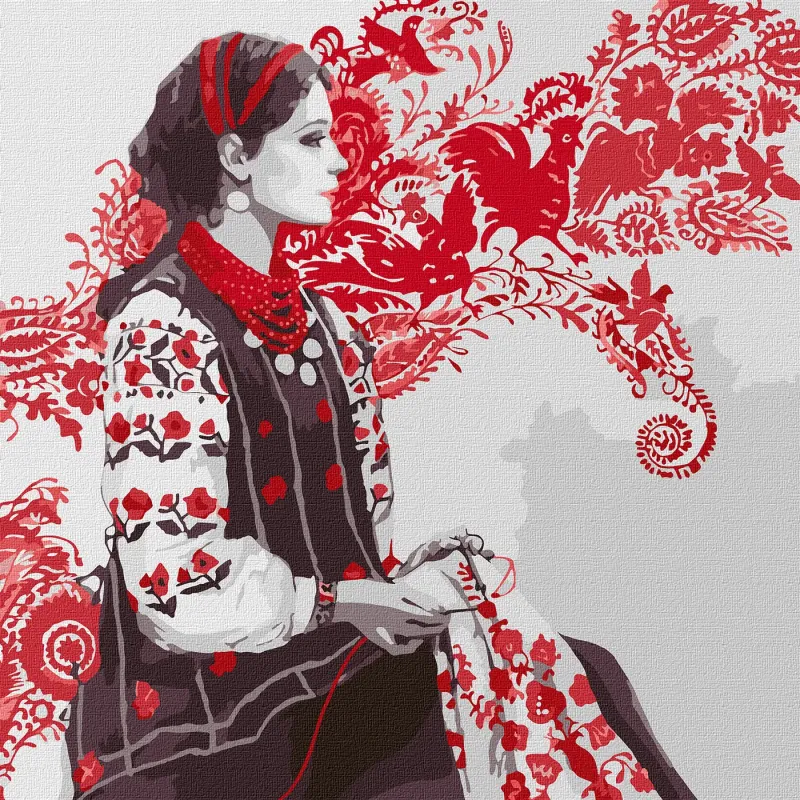 Картина за номерами - Вишиваючи оберіг ©Katya Poltavska