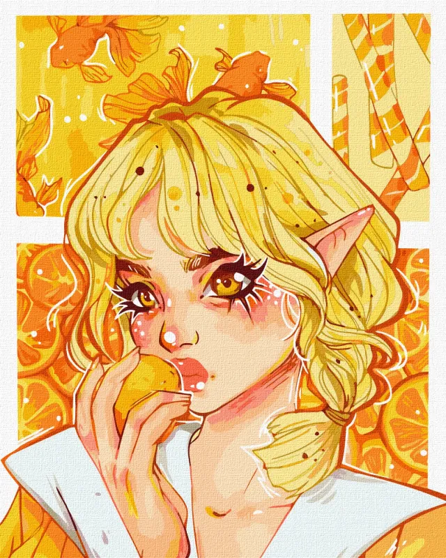 Картина за номерами - Апельсинове захоплення ©nila_art_art