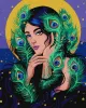 Картина за номерами - Загадкова дівчина ©pollypop92