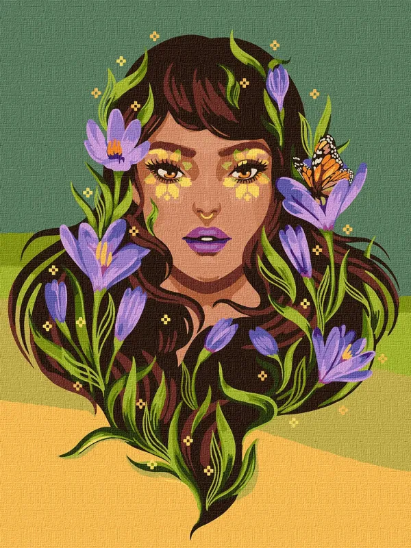 Картина за номерами - Весняна красуня ©pollypop92