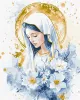 Картина по номерам - Небесная Мария с красками металлик extra ©art_selena_ua