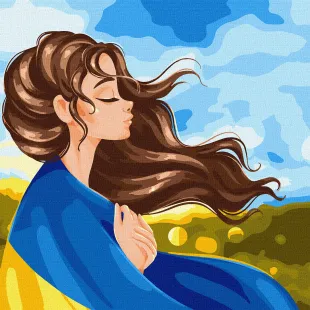 Картина за номерами - Серденько України ©krizhanskaya