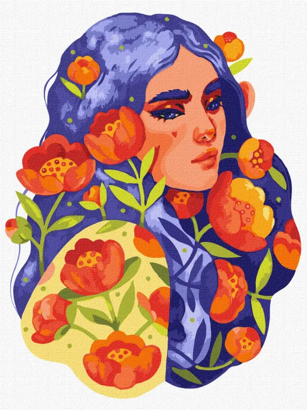 Картина за номерами - Синьоока весна ©lesya_nedzelska_art