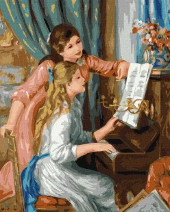Картина за номерами - Дві дівчини за фортепіано ©Pierre-Auguste Renoir