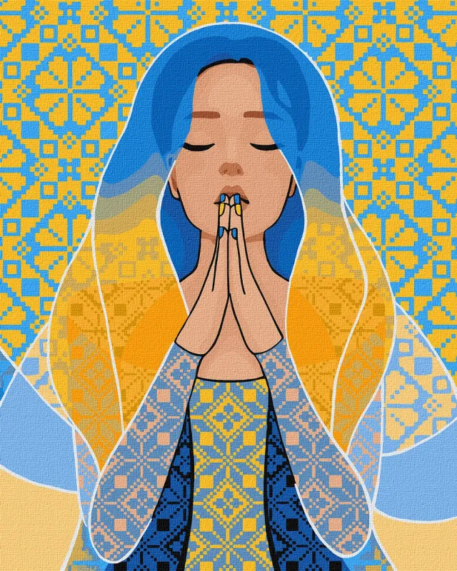 Картина за номерами - З благанням у серці ©mosyakart
