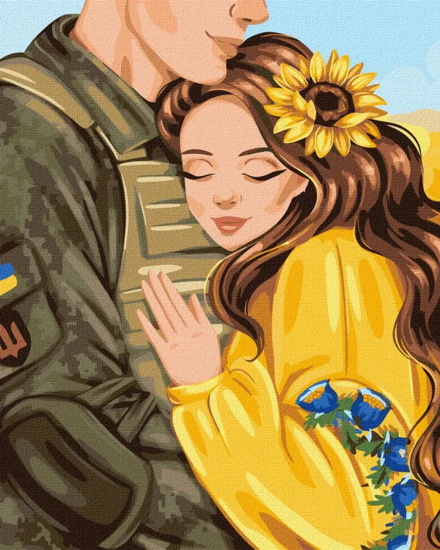 Картина за номерами - Найрідніші обійми ©krizhanskaya