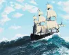 Painting by numbers - Stormy waves 