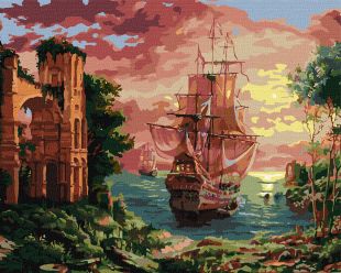Painting by numbers - Evening harbor ©Sergey Lobach