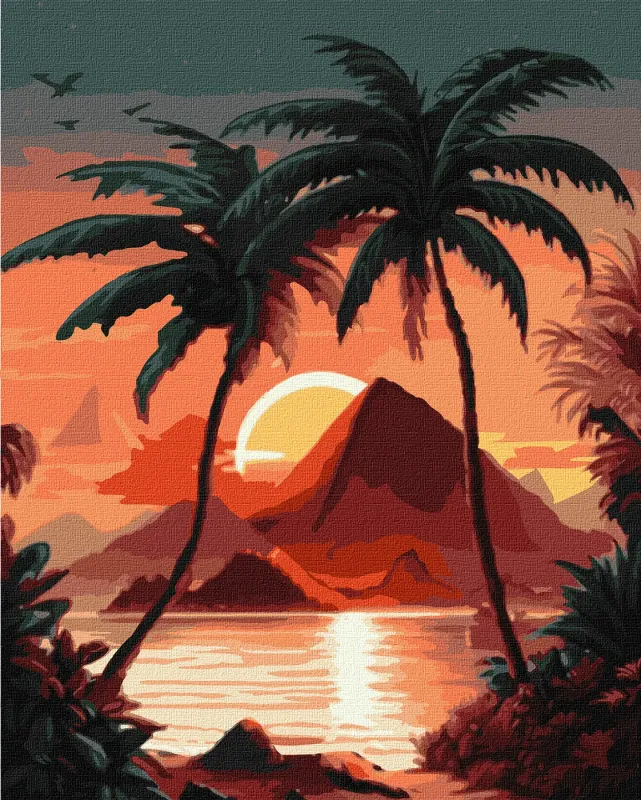Картина за номерами - Світанок біля моря ©art_selena_ua
