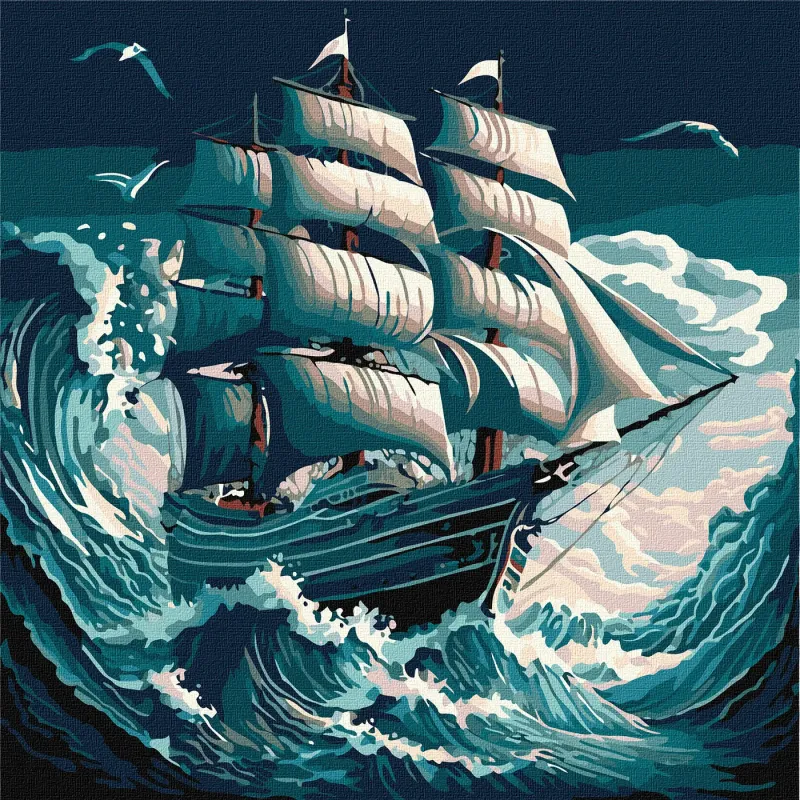 Картина за номерами - Шторм на морі ©art_selena_ua