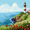 Картина за номерами - Маяк на горизонті ©art_selena_ua