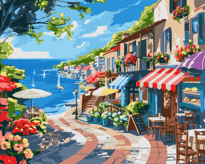 Картина за номерами - Приморське місто ©art_selena_ua