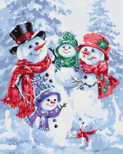 Painting by numbers - Snowmen 
