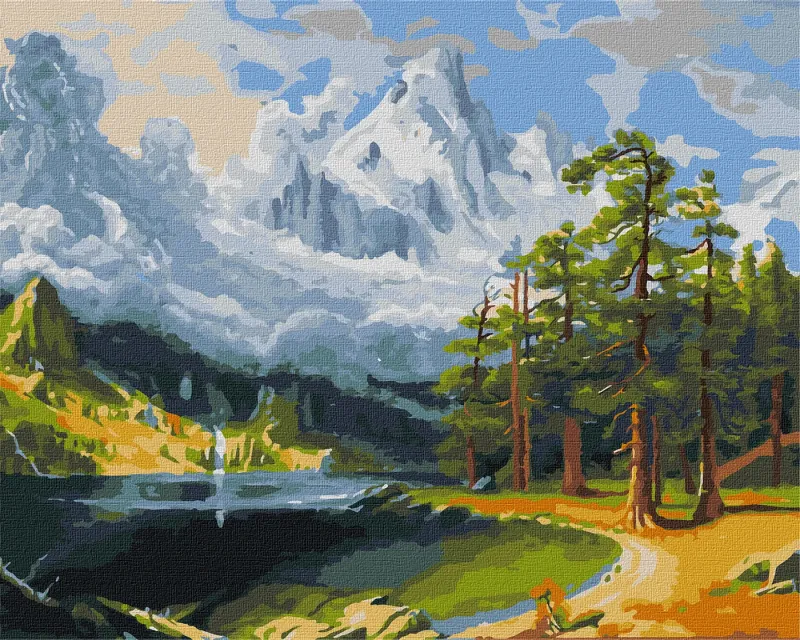 Картина за номерами - Зимове дихання ©ArtAlekhina за мотивами Albert Bierstad