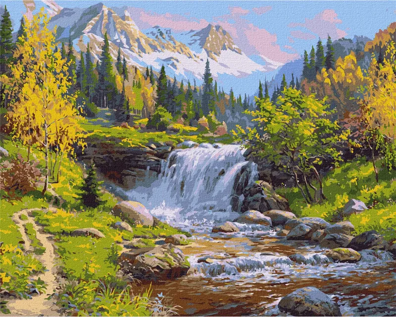 Painting by numbers - Mountain stream