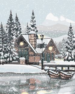 Картина за номерами - Сніжна тиша ©akvamarinel_art