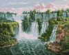 Painting by numbers - Scenic waterfall ©Sergey Lobach