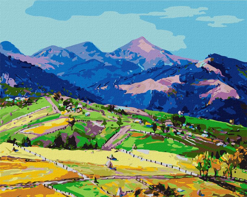 Painting by numbers - In the valley of the mountains ©Bohdan Saliy