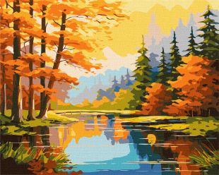 Картина за номерами - Осіння пора ©art_selena_ua
