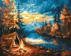Картина по номерам - Ночь в лесу ©art_selena_ua
