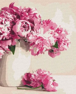 Картина за номерами - Оксамитові півонії