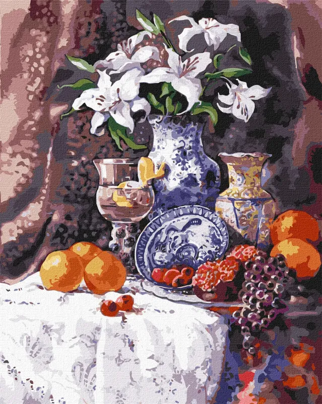 Картина за номерами - Білосніжні лілії ©Catrin Bespaliuc