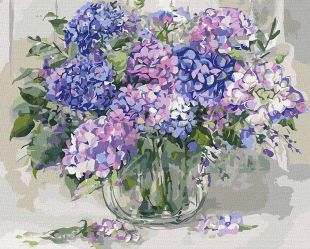 Painting by numbers - Gorgeous hydrangea 2 