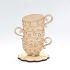 Figure from plywood - Tea Time Cups with stars