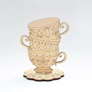 Фігурка з фанери - Tea Time "Чашки рококо"
