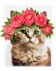 Painting by numbers with paints and air-dry clay - Graceful kitty ©art_selena_ua