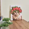 Картина по номерам с красками и воздушной глиной - Изящная кошечка ©art_selena_ua