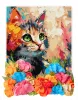 Картина по номерам с красками и воздушной глиной - Пушистый котик ©art_selena_ua