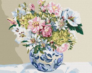 Painting by numbers - A bouquet of happiness 